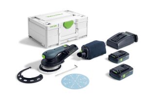 Festool 577727 18V Cordless Eccentric Sander ETSC 2 150 4,0 I-Plus GB 2 x 4.0AH Batteries