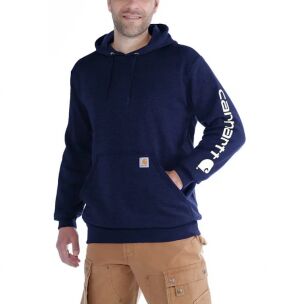 Carhartt Sleeve Logo Loose Fit Midweight Hooded Sweatshirt - New Navy - X-Large